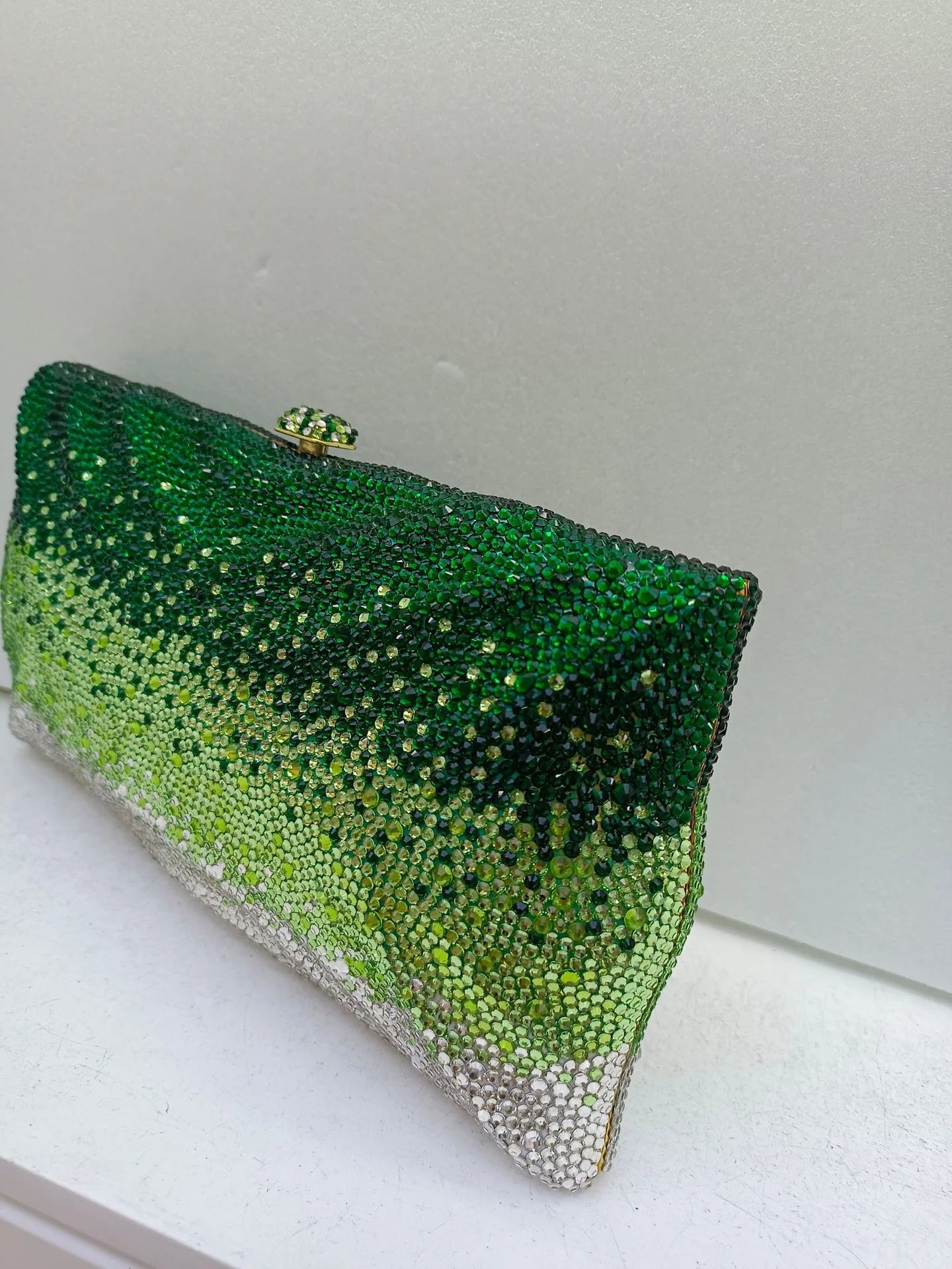 XIYUAN Lady Large Capacity Luxury Evening Bag Elegant Gold Rhinestone Handbag for Women Wedding Party Full Crystals Clutch Purse