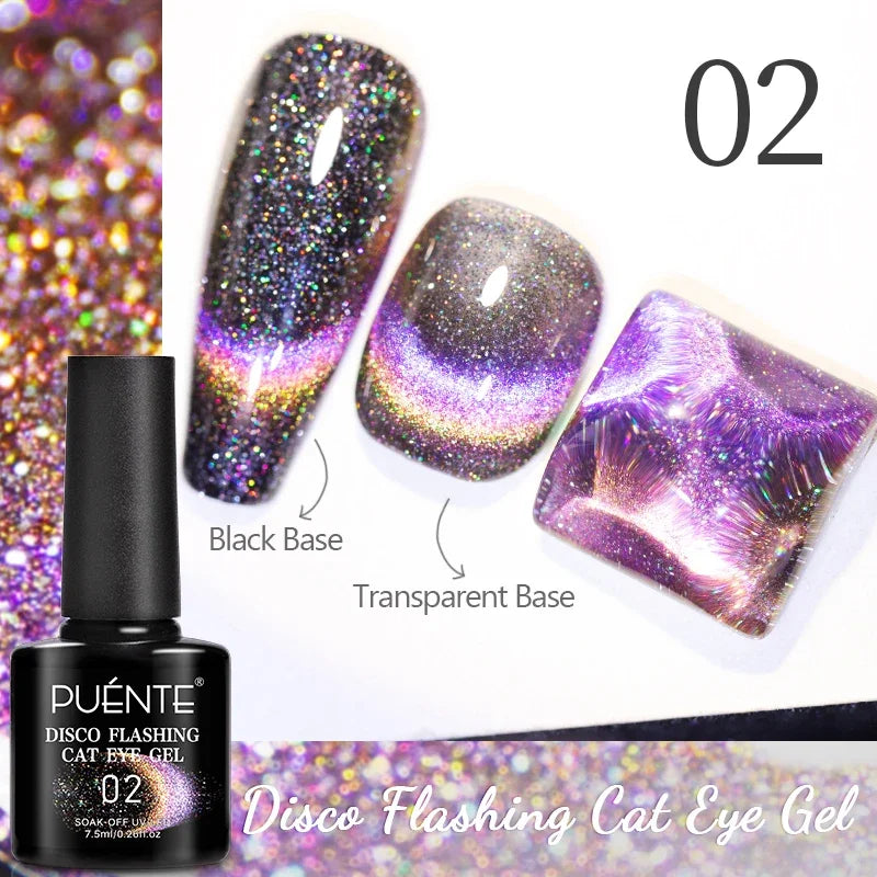 Cat Eye Magnetic Gel Polish 7.5ml - Professional Long-Lasting Nail Art Permanent Makeup Machines Disco Flashing Cat 2