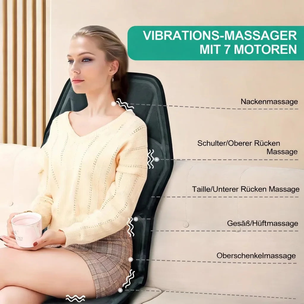 Massage Seat Cushion with Heat & Vibration - Electric Muscle Relief Massage Cushion Tidesmit