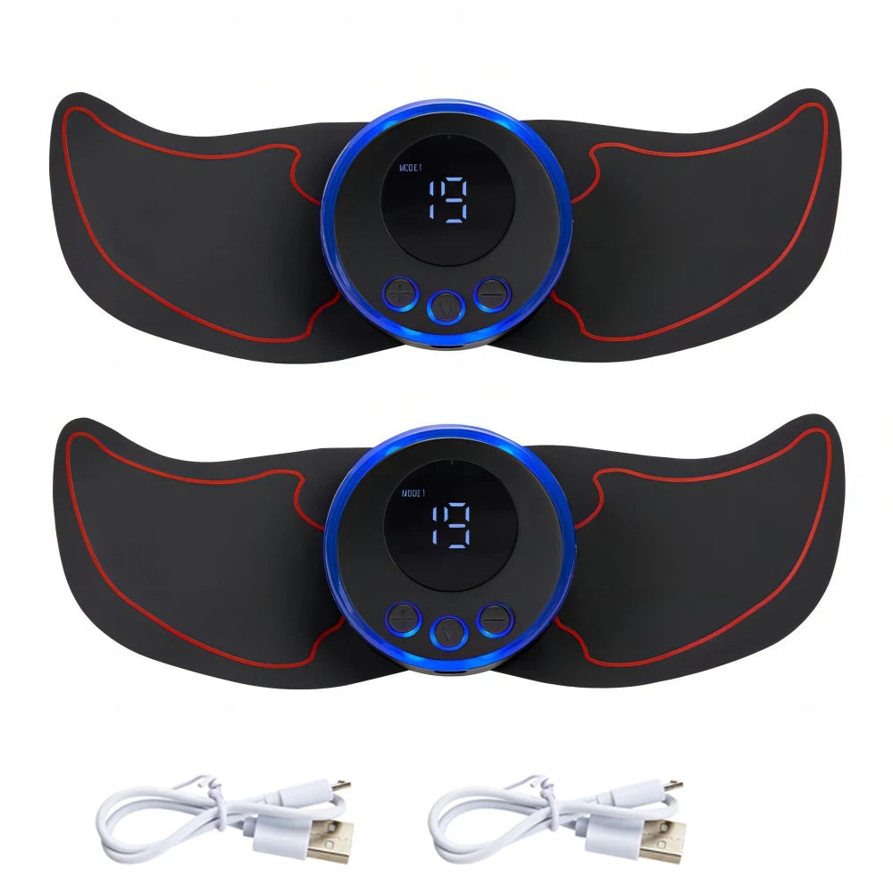 EMS Muscle Stimulator Abdominal Trainer - Rechargeable Body Recovery Fascia Gun G set (2pcs) Tidesmit
