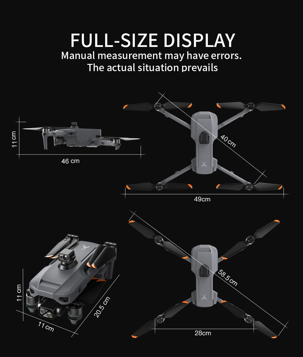4K GPS Camera Drone with Obstacle Avoidance - Foldable SG909 MAX Tidesmit