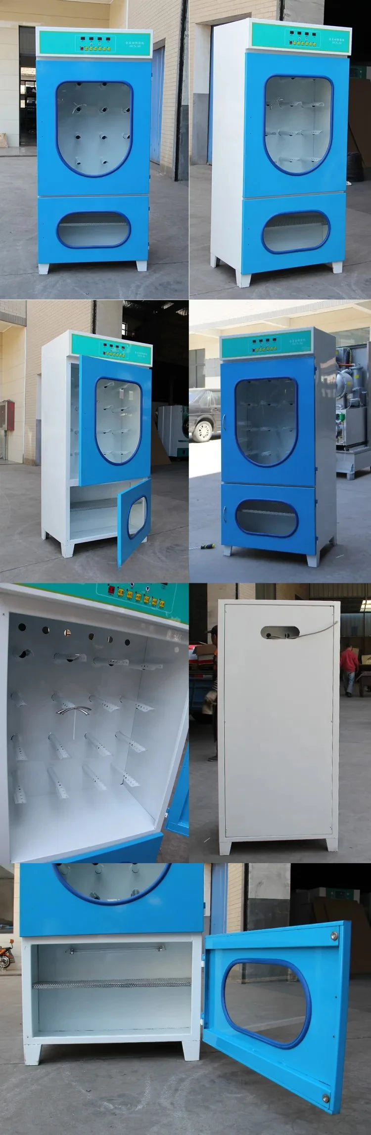 Tidesmit commercial shoe washer side view showing heavy duty stainless steel build for 15-30 pairs laundry capacity