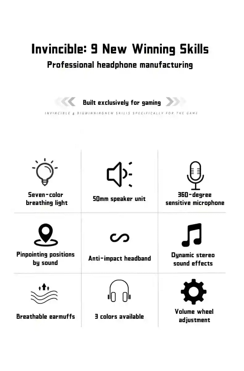 Gaming Headset with Noise Cancelling Mic - Over-Ear Stereo Sound Tidesmit