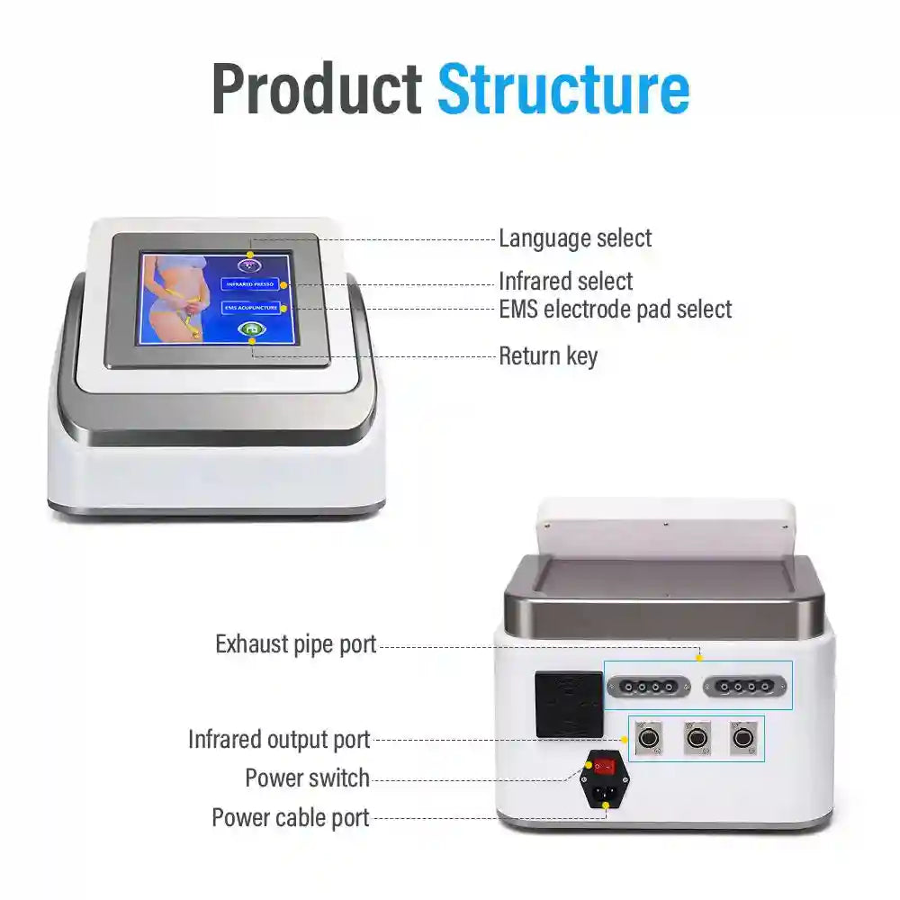 Lymphatic Drainage Machine 3-in-1 Infrared EMS Pressotherapy Device Massage Chairs Tidesmit