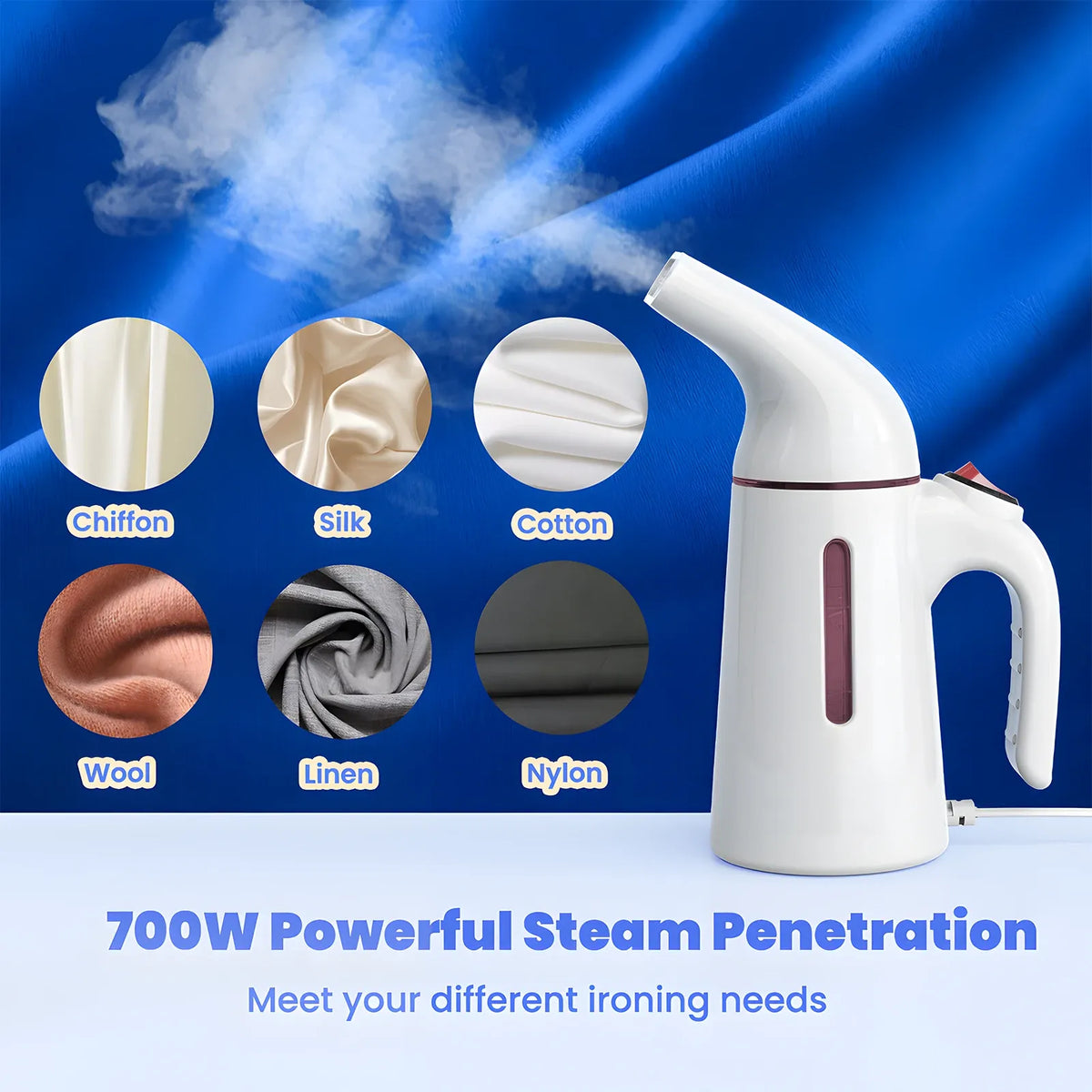 Tidesmit Portable Handheld Garment Steamer 700W 120ml