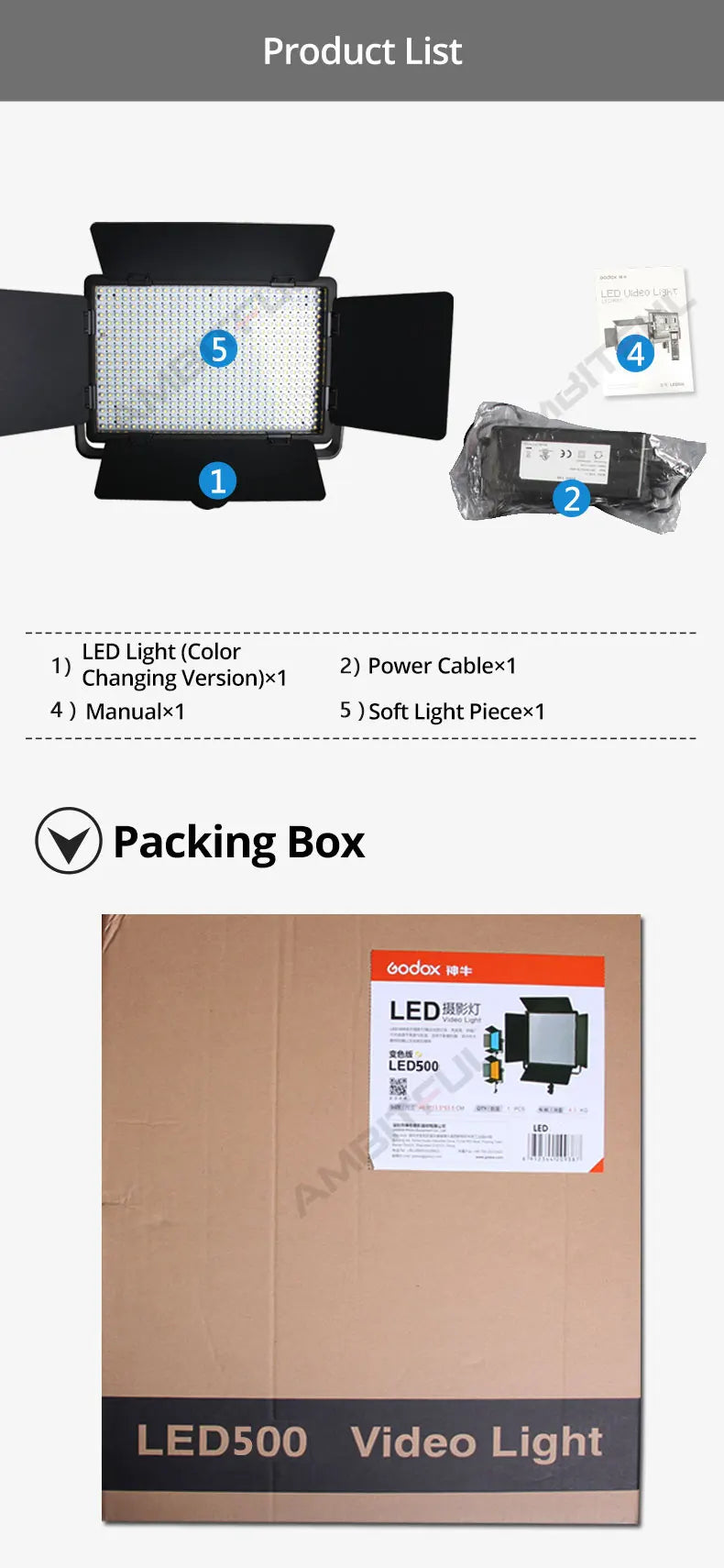 Tidesmit LED Video Light Panel - Adjustable Color Temperature Studio Lamp Tidesmit