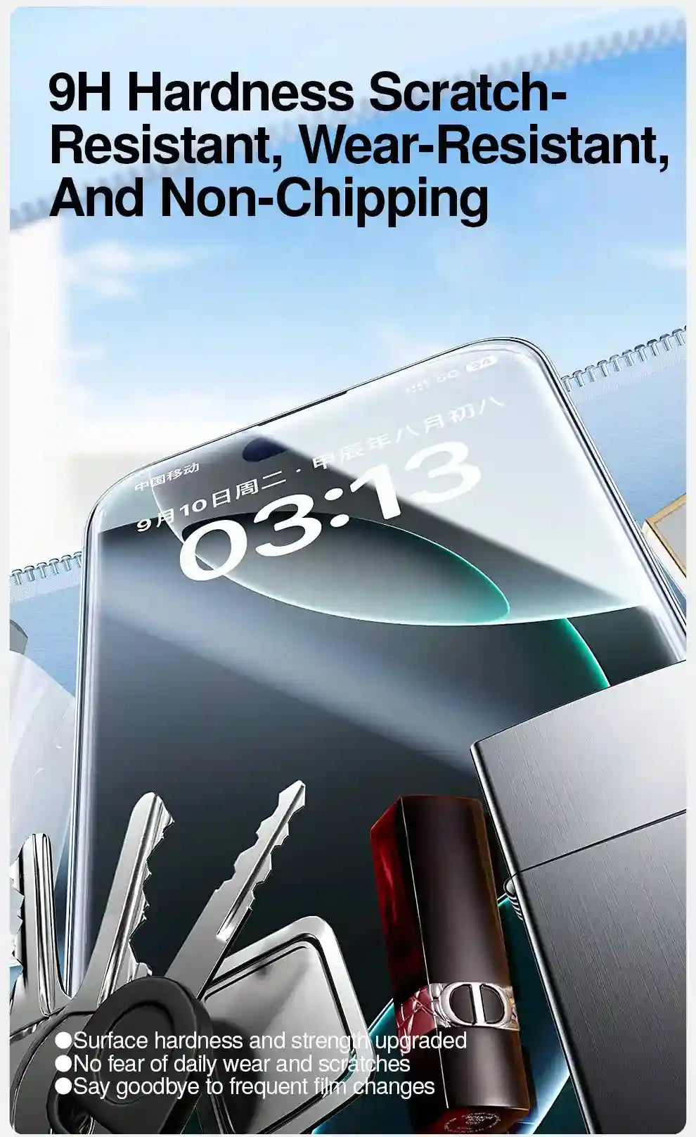 iPhone 17 Pro Max Screen Protector | Dust-Free 9H Tempered Glass AE Tidesmit