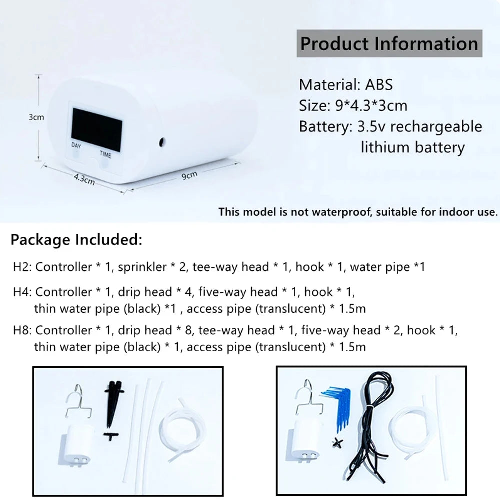 2-16Head Self-Watering Kits Intelligent Drip Irrigation Automatic Watering System Kits Plant Watering Spike Device Water Dripper
