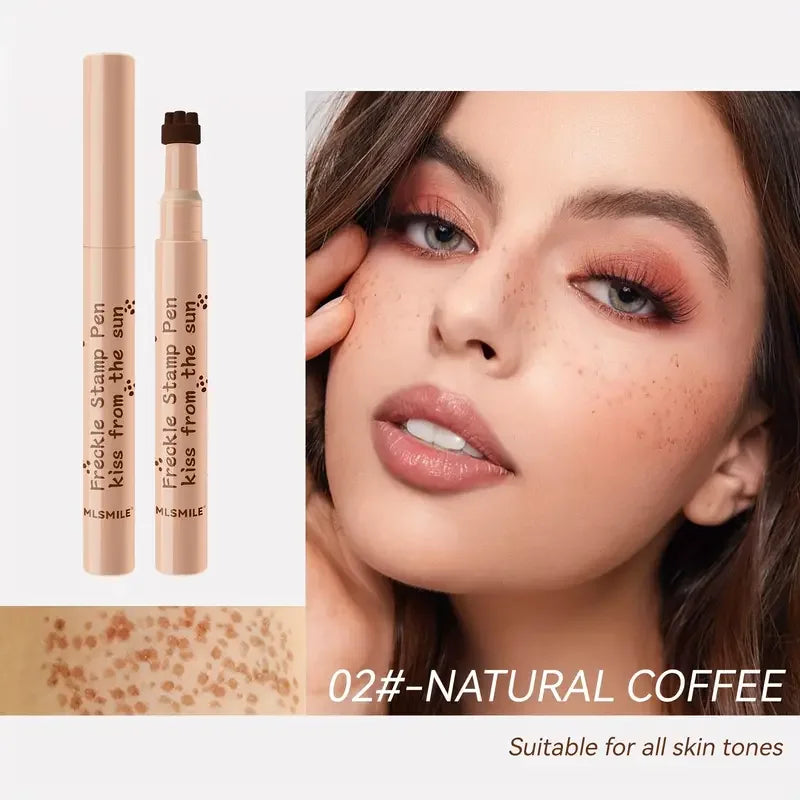 Tidesmit waterproof fake freckles pen showing natural dot spot makeup texture close-up for all skin tones