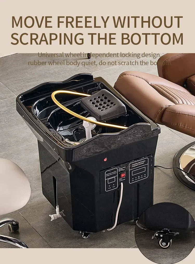 Portable Head Spa Bed with Water Tank - Adjustable Salon Shampoo Chair Massage Chairs Tidesmit