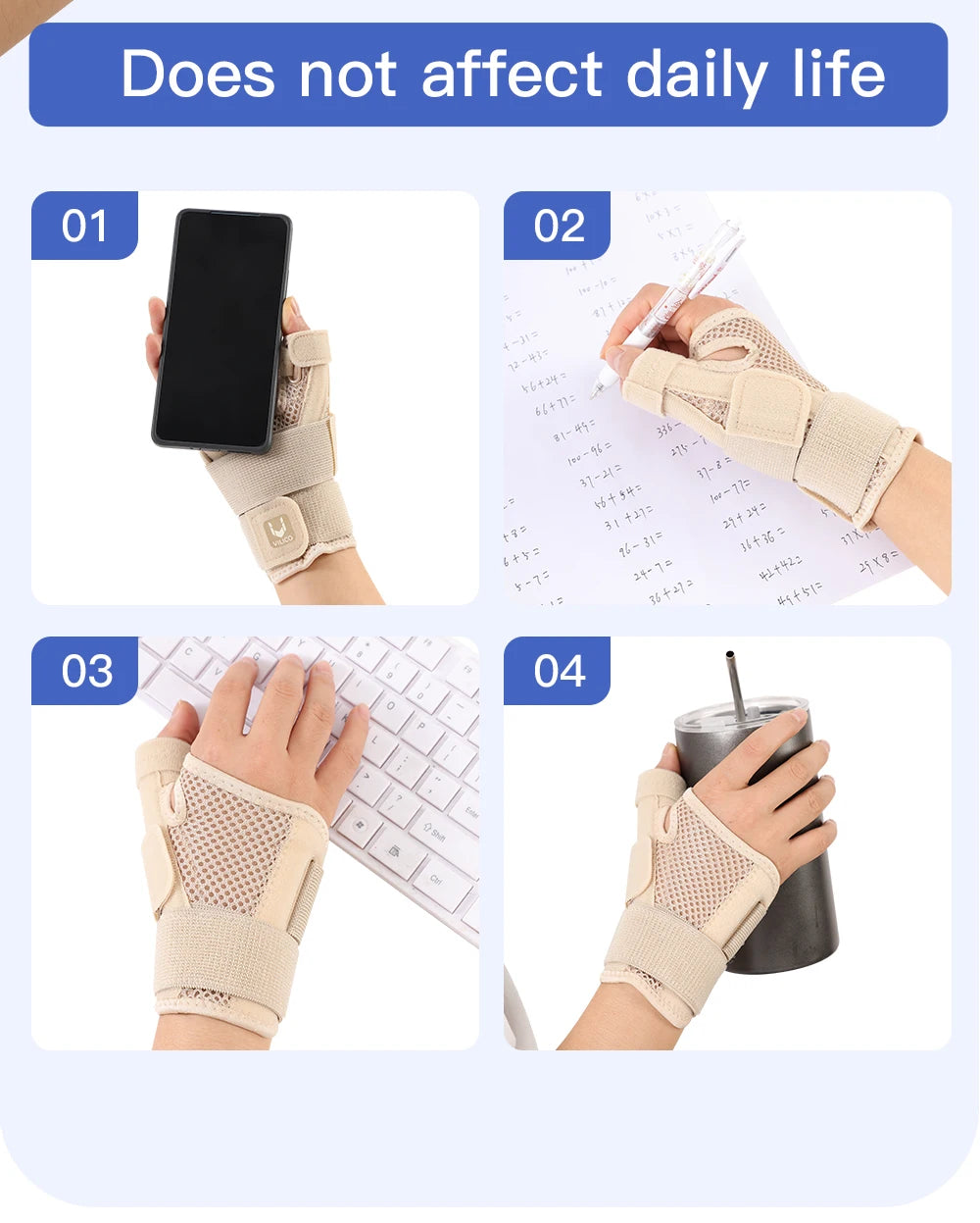 1Pc Professional Wrist Support Splint Arthritis Band Belt Carpal Tunnel Wrist Brace Sprain Prevention Wrist Protector for Fitnes