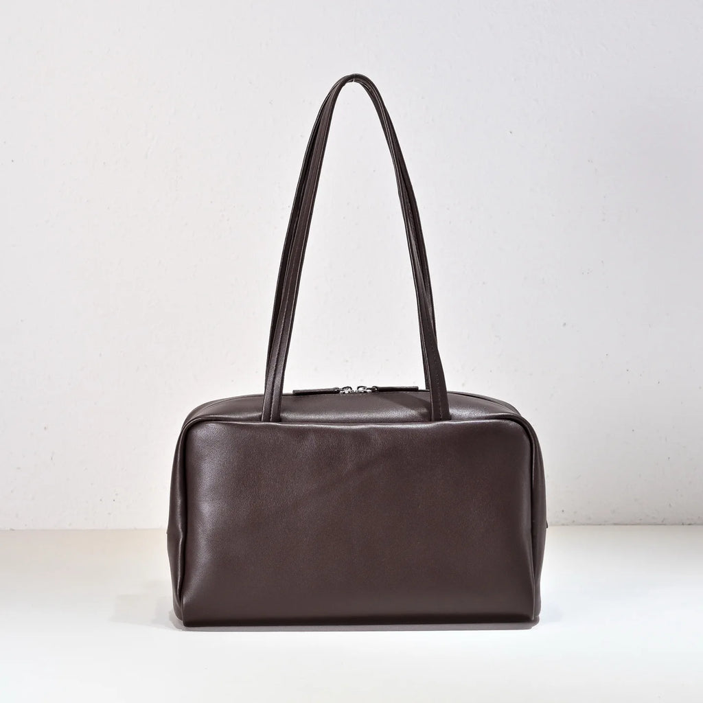 New  sheepskin bowling bag for autumn and winter 2025, high-quality long handled shoulder bag, sheepskin handbag
