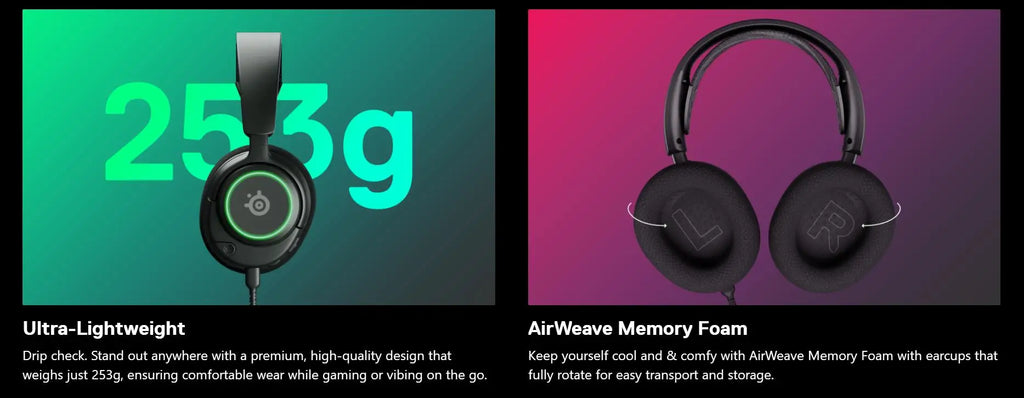 Arctis Nova 3 RGB Wired Gaming Headset | Spatial Audio White & Black Tidesmit