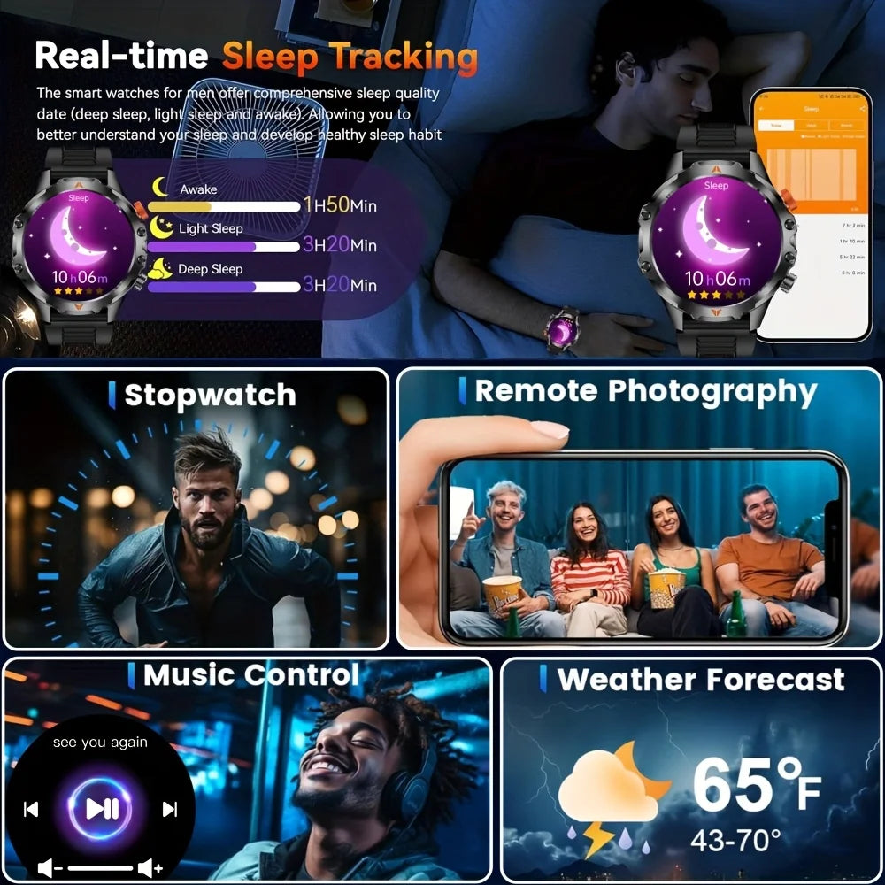SENBONO Men Smart Watch 60-100 days Standby Time BT Call Compass IP68 Waterproof  Fitness Tracker Sport Smartwatch For Men Women