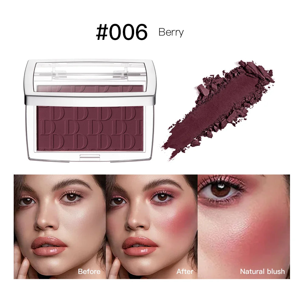 Tidesmit matte peach natural cheek tint blush palette swatch showing waterproof long lasting face contour texture