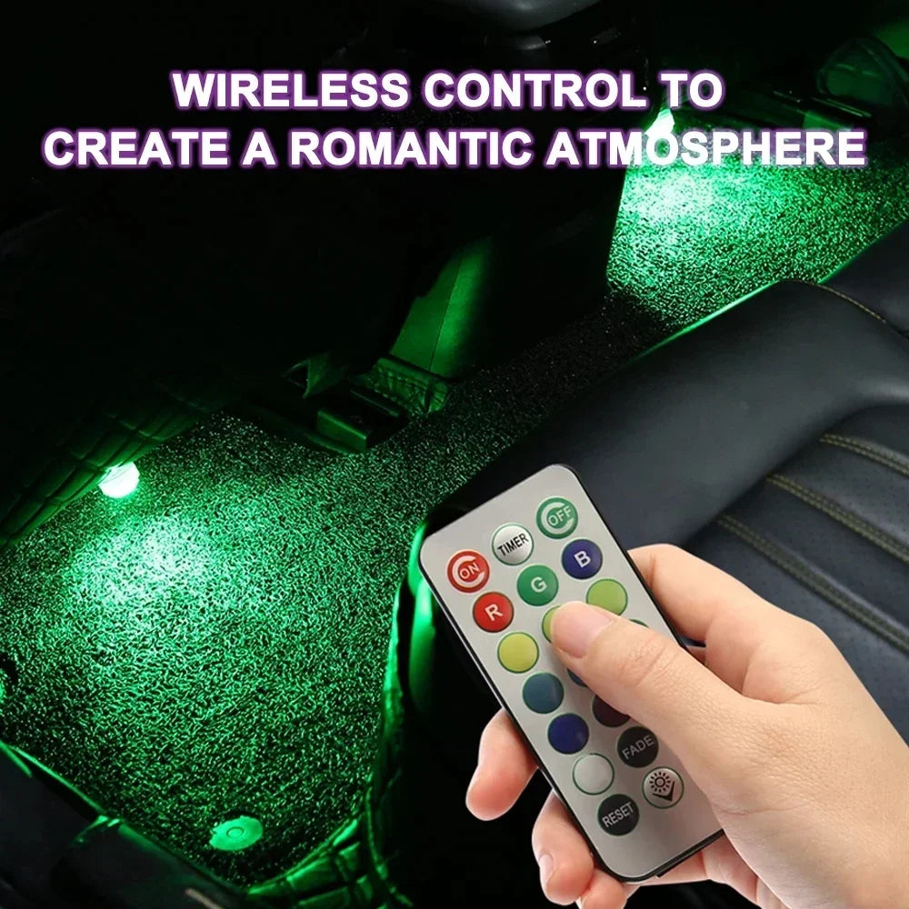Wireless LED Car Interior Lights - Multi-Color Adhesive Set Tidesmit