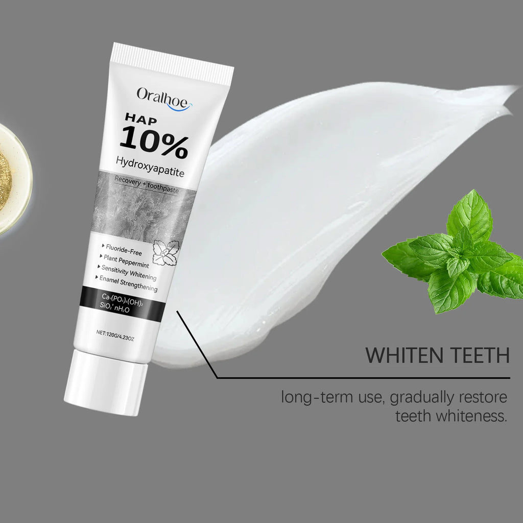 Tidesmit hydroxyapatite whitening toothpaste for enamel repair, stain removal, and fresh breath oral hygiene.
