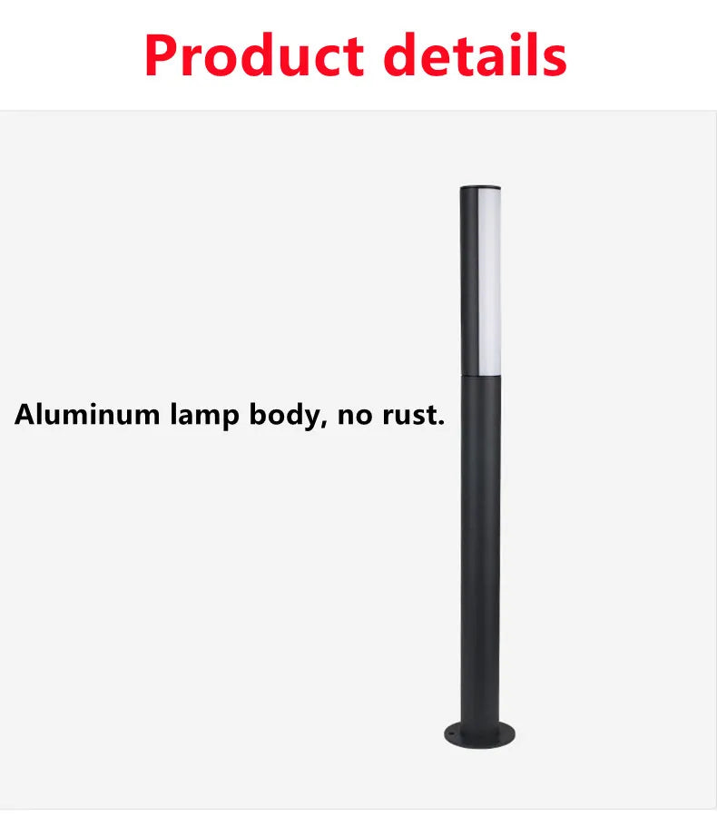 Outdoor Overleng IP65 Waterproof LED Lawn Light 85-265V Landscape Trihedral Luminescence Street Lamp For Villa Door Decoration