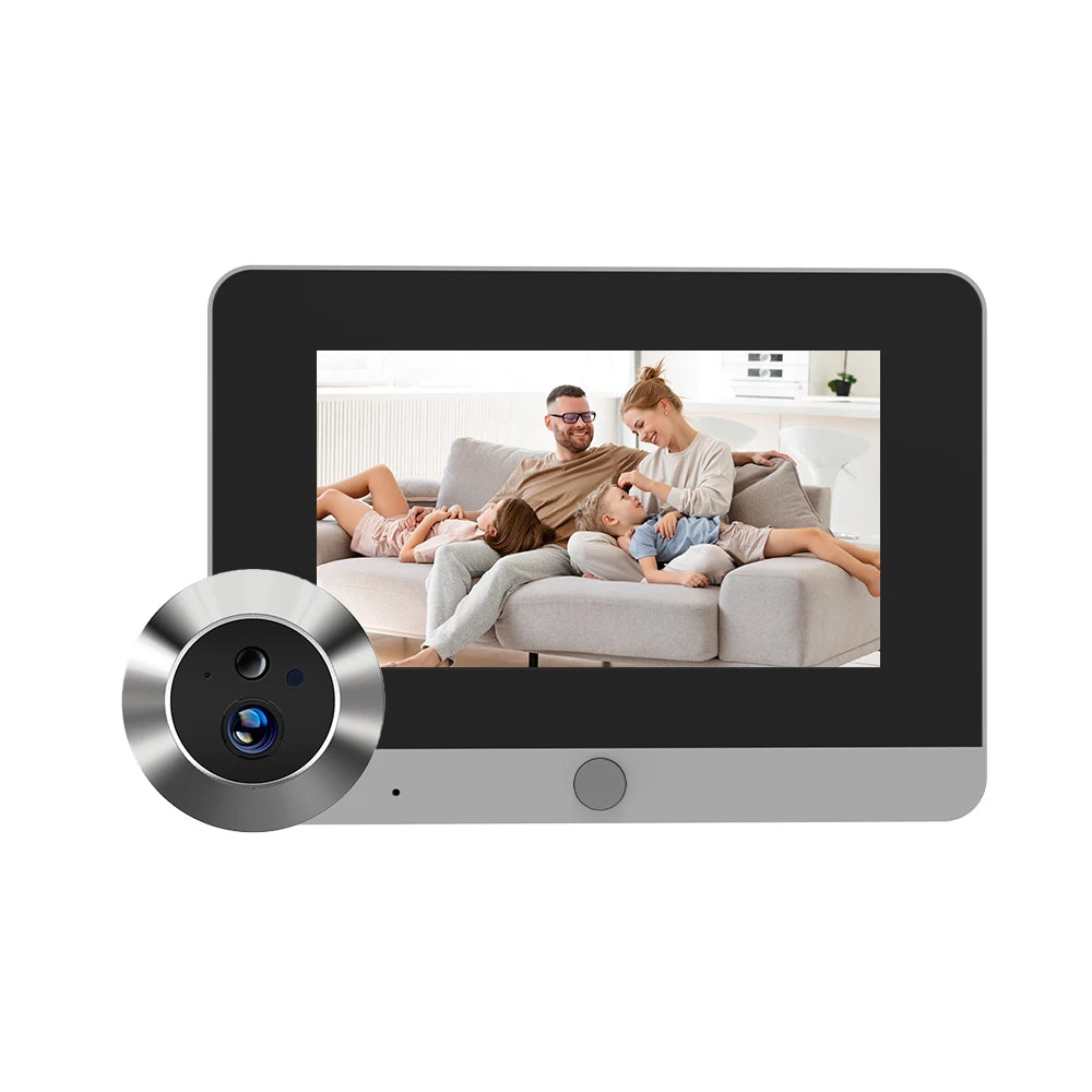 Tuya Smart 2MP 5Inch Screen Mini Digital Peephole Eye Viewer WiFi IR PIR Motion Door Camera 10000mAh battery work 3-4 Months