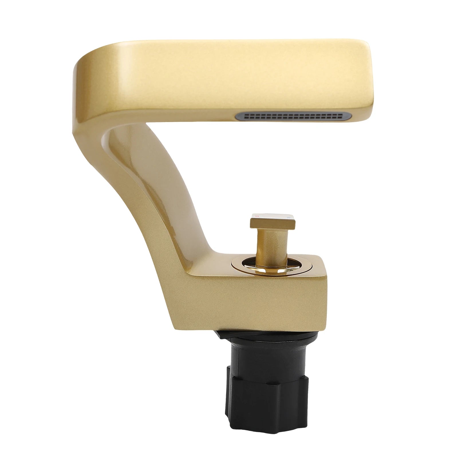 Gold Bathroom Waterfall Mixer Tap Modern Washbasin Faucet Copper Basin Tap Elegant Lift Off Type
