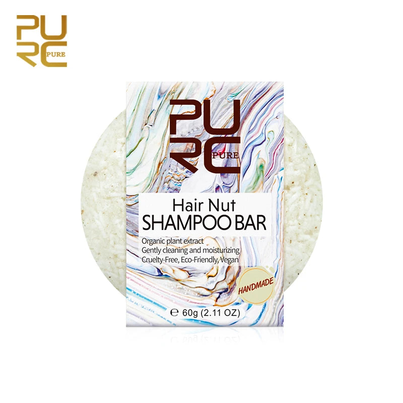 PURC Hair Shampoo in Handmade & Gentle Vegan Soap Bar Smoothing Shiny Hair Care Condition