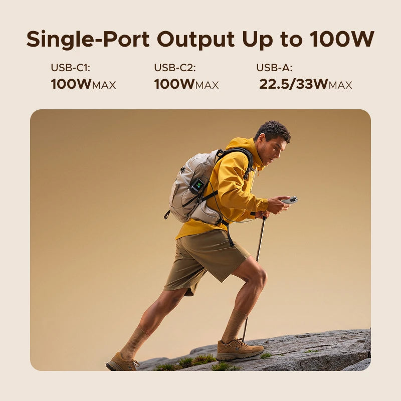 Portable Power Bank 165W 20000mAh PD3.0 Fast Charger for Laptops Tidesmit