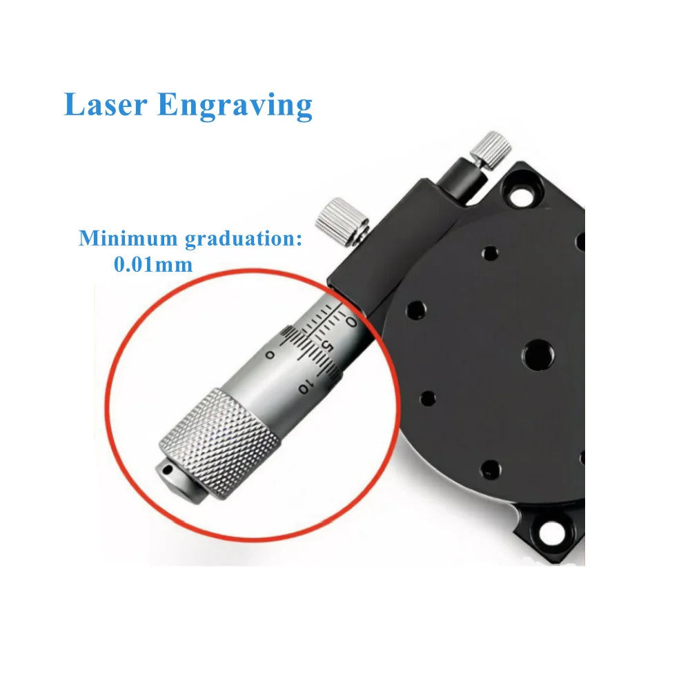 R Axis 40mm RSP40-L RSP40-R 360 Degree High Precision Manual Optical Rotary Platform Angle Adjustment Platform Micrometer Slide