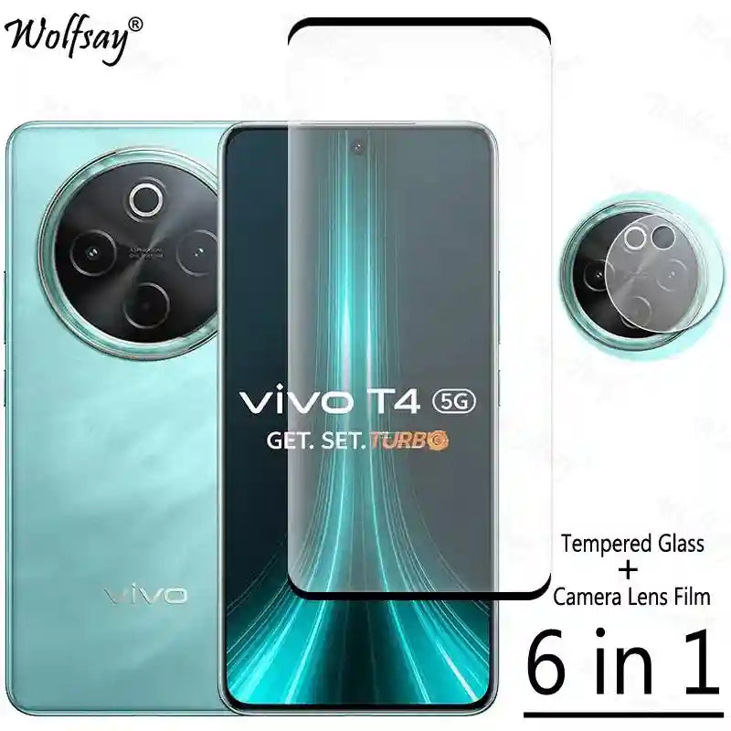 Vivo T4 5G Screen Protector & Lens Kit | 9H Tempered Glass Bundle AE Tidesmit
