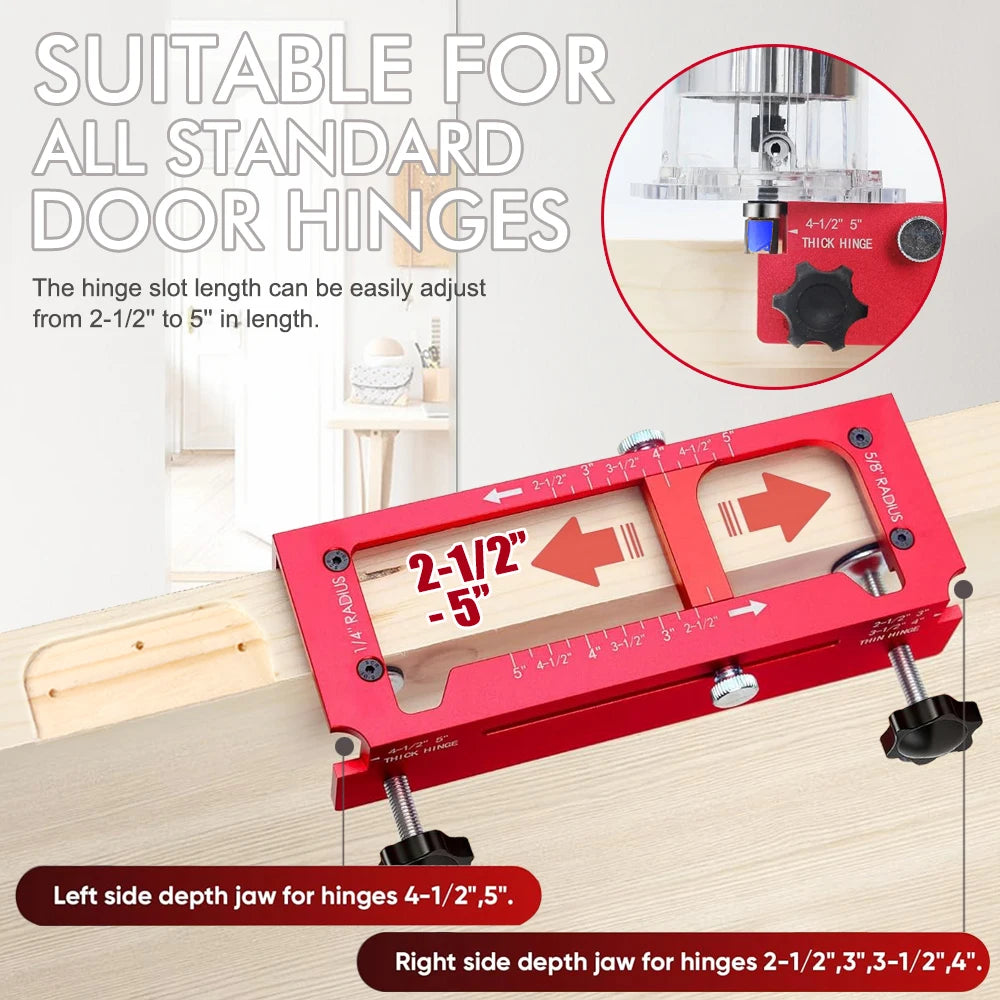 2 in 1 Hinge Drilling Fixture Combination Durable Door Frame Stable Locator Woodworking Installation Screws DIY Auxiliary Tools