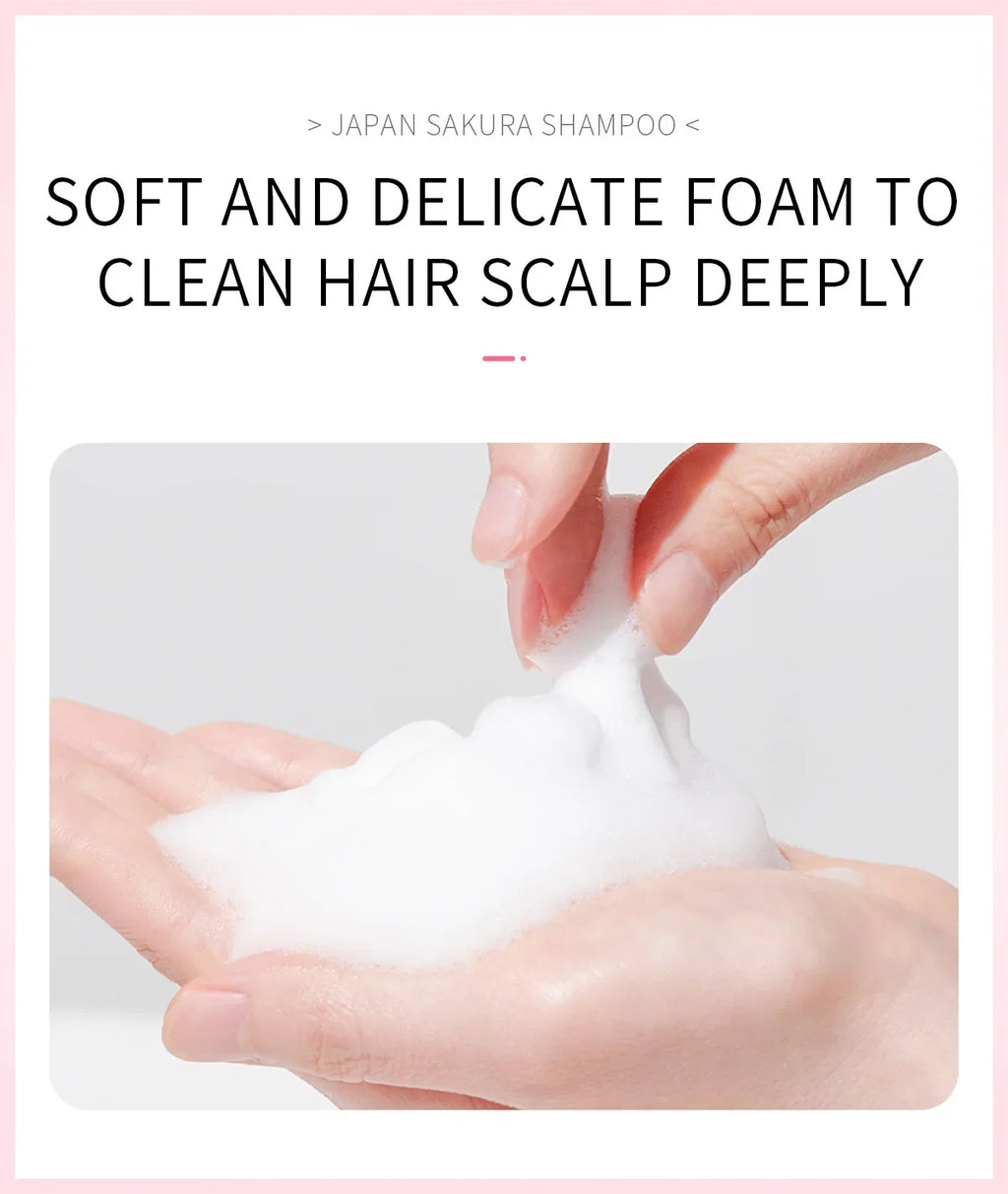 LAIKOU Sakura Shampoo And Hair Conditioner Cherry Blossom Nourishing Repair Dry Hair Smooth Anti Frizz Moisturizing Hair Care