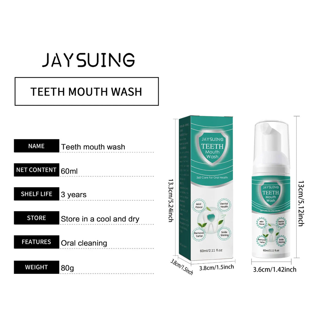 Tidesmit teeth whitening cleansing mousse foam for plaque removal, stain brightening, and oral hygiene repair.