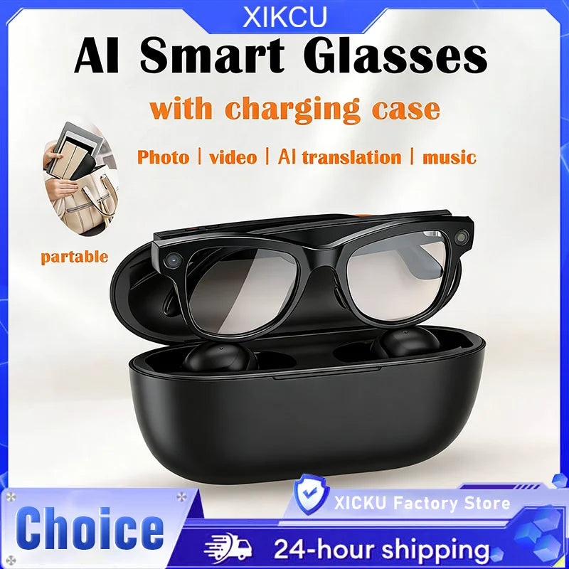 AI Smart Glasses with 8MP Camera and Real-Time Translation - Tidesmit Tidesmit