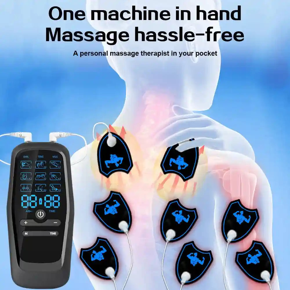 Electric EMS Muscle Stimulator: Portable Deep Tissue Recovery Device Massage Roller Tidesmit