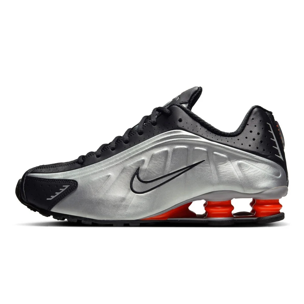 Men Nike Shox R4 HQ1988-002 Vintage Style Sneakers Column Shock Absorption Breathable All-Match Urban Running Trainers