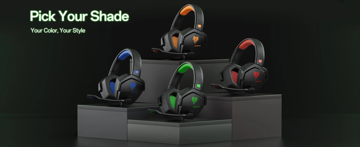 Gaming Headset for PS5 Xbox PC with Noise Canceling Mic - Over-Ear Comfort Tidesmit