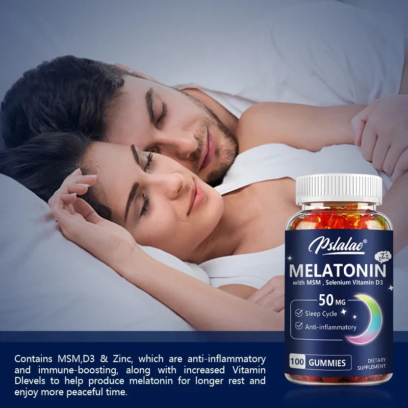 Melatonin Gummies - Helps Fall Asleep Faster, Improve Sleep Quality, Quick Dissolution, Regulate Biological Clock,Non-GMO