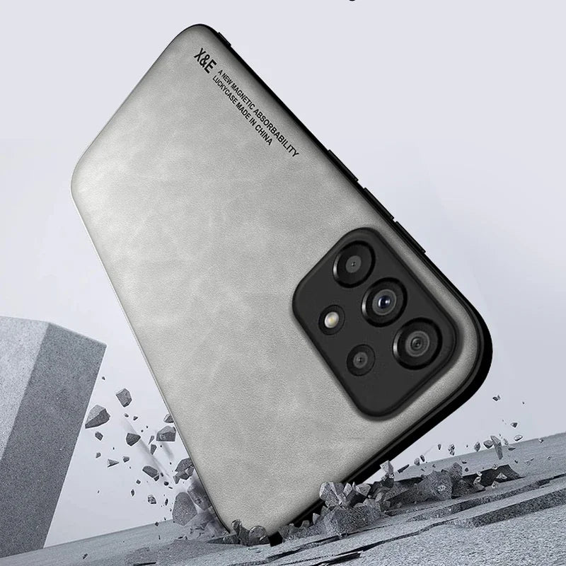 Magnetic Leather Case for Samsung Galaxy - Slim Shock-Absorbing Protective Cover Tidesmit