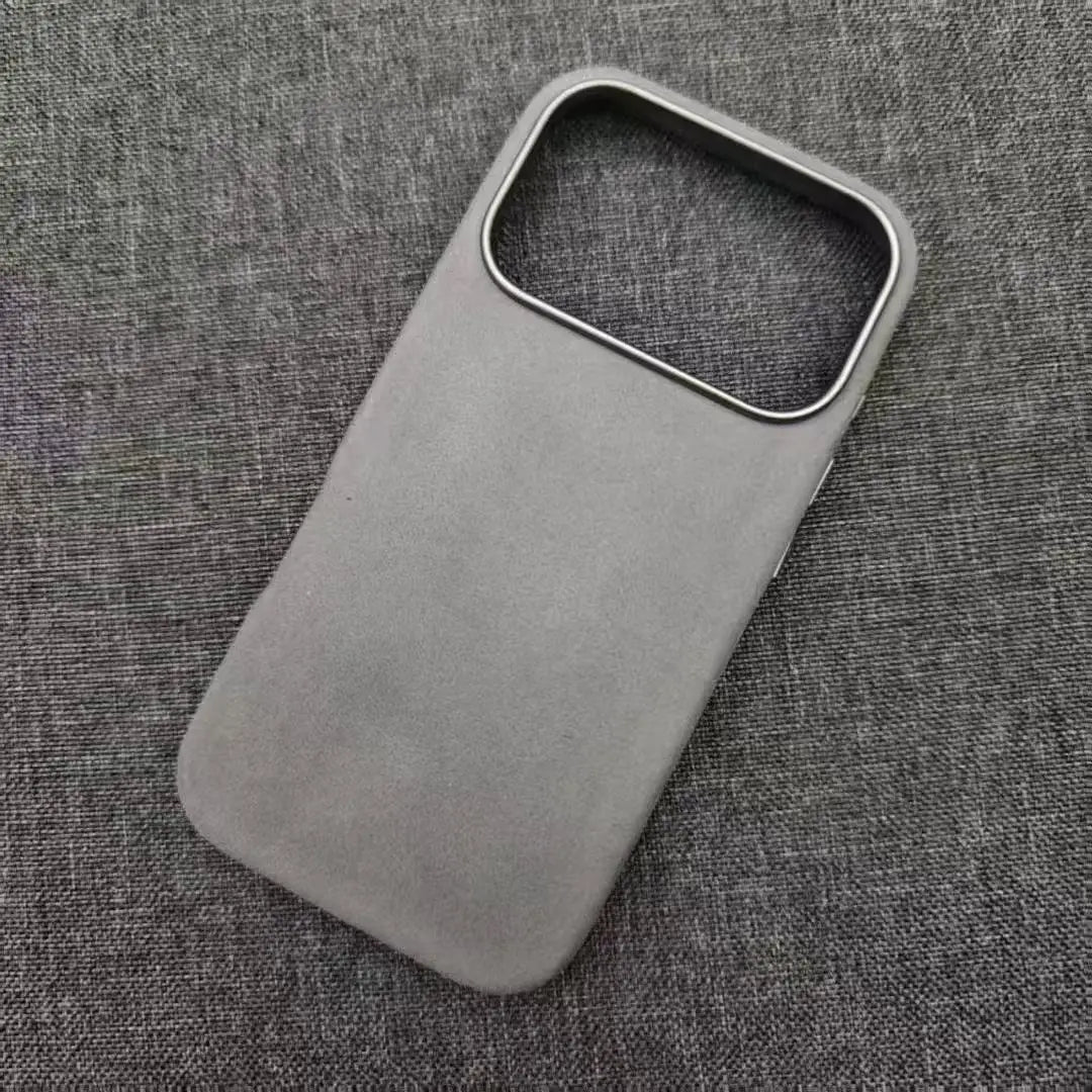 iPhone 17 Pro Max Suede Magnetic Case | Slim Shock-Absorbing Cover Gray(Mag) China Mainland Tidesmit