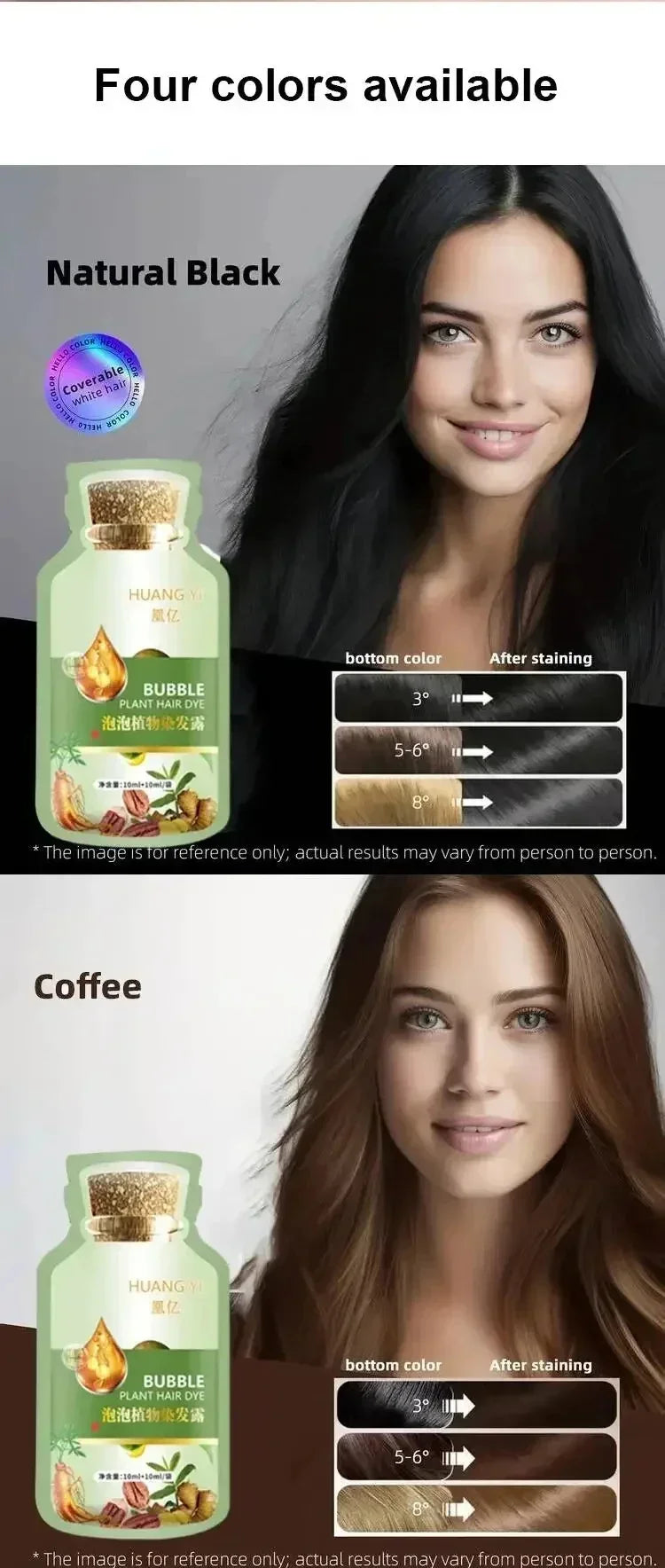 Hair Color Shampoo Cover Gray Hair 5 Minutes Change Hair Color Non-Irritating Hair Dye Shampoo DIY Fashion Hair Color Hair Care