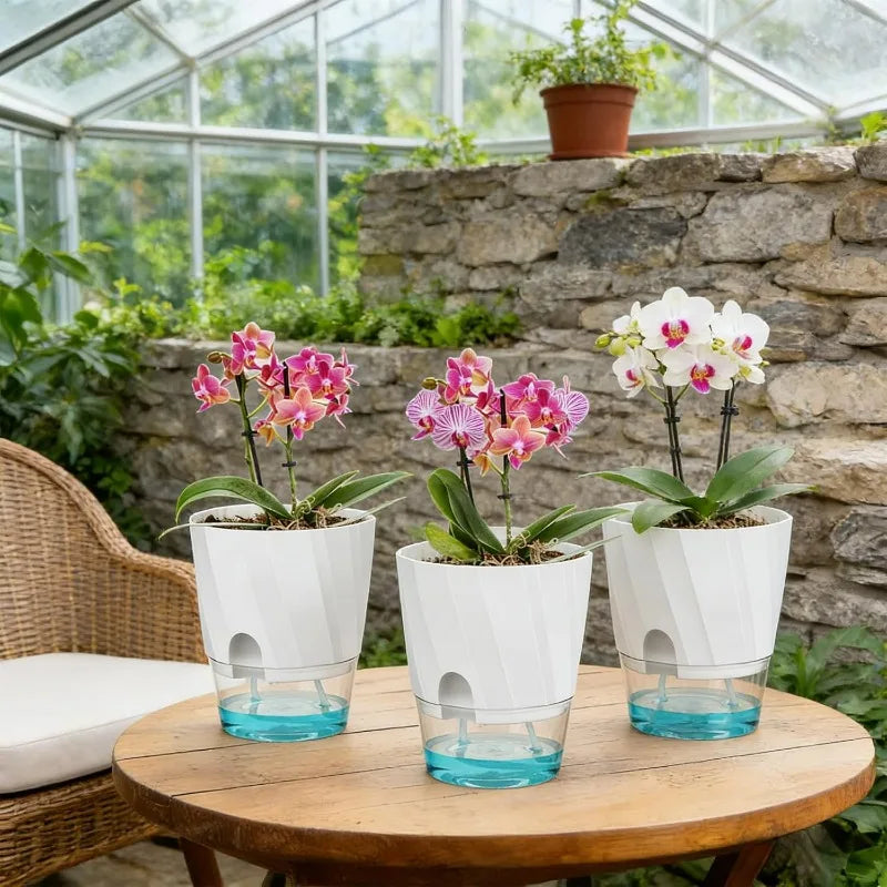 1/3PCS Self Watering Plants Pots Preventing Plant Drought Plastic Flowerpot with Injection Hole Indoor Outdoor Garden Supplies