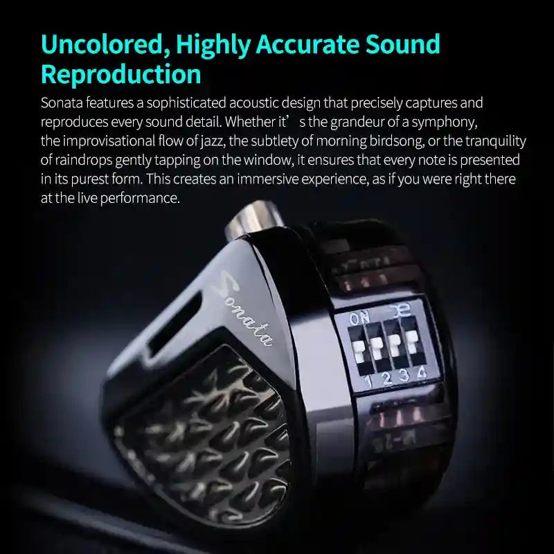 KZ Sonata HiFi Wired Gaming Headphones with Tunable Balanced Armature Tidesmit