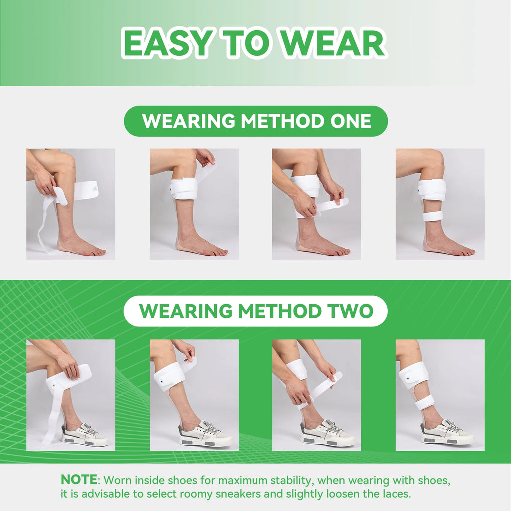 AFO Drop Foot Brace for Walking - Ankle Foot Orthosis Support - Foot Drop Orthotic Brace - Drop Foot Splint - for Men and Women