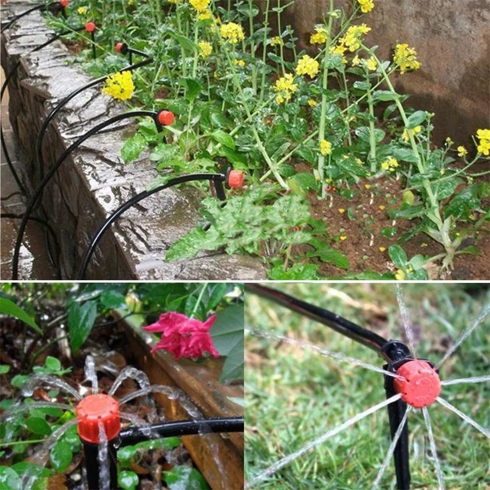 50/100PCS Adjustable Dripper for 4/7mm Garden Irrigation Hose Watering Sprinkler Emitter 0-80L/H for Yard Greenhouse