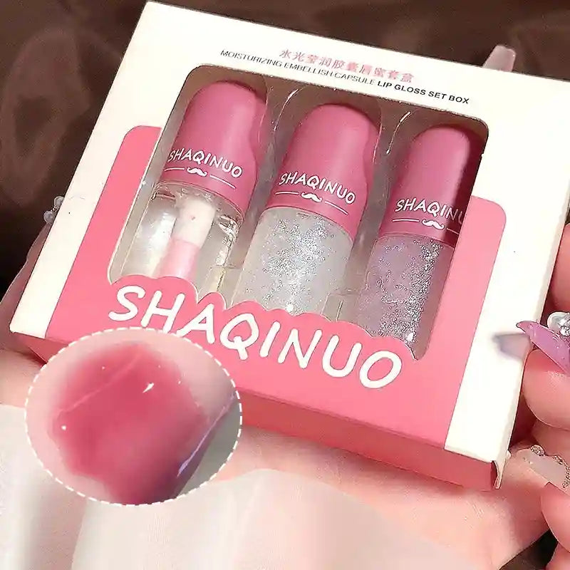 Hydrating Lip Oil Set - Mirror Finish Glossy Tint & Nourishing Lip Care Lip Care Tidesmit