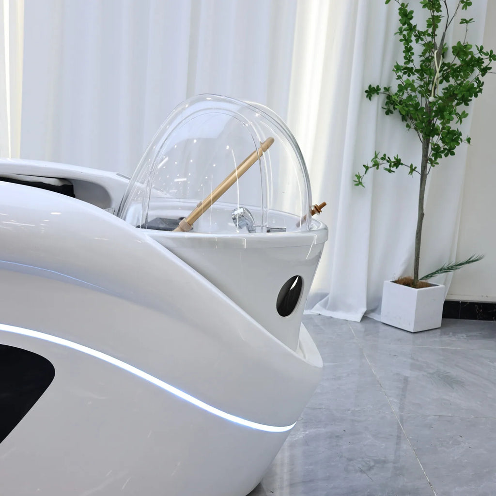 Massage Shampoo Bed for Salons – Ergonomic Hair Wash Station with Heat Massage Chairs Tidesmit