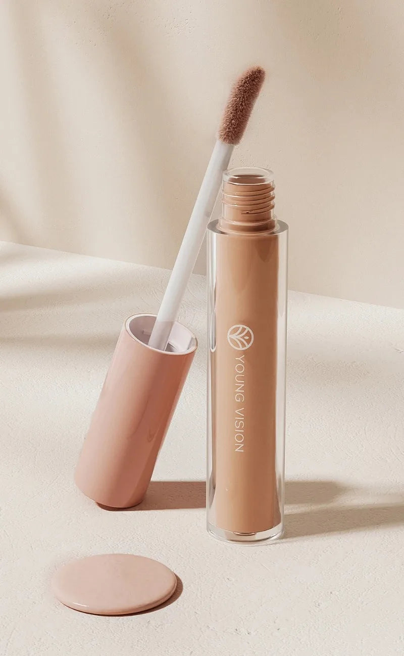 Tidesmit purple liquid color corrector for brightening dark circles and evening skin tone texture close-up