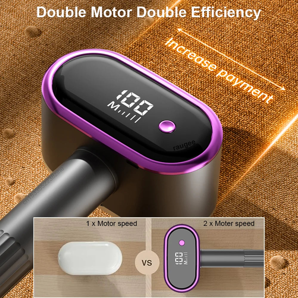 Tidesmit electric lint remover showing dual motors and high-speed rotary blades for fabric hair ball trimming
