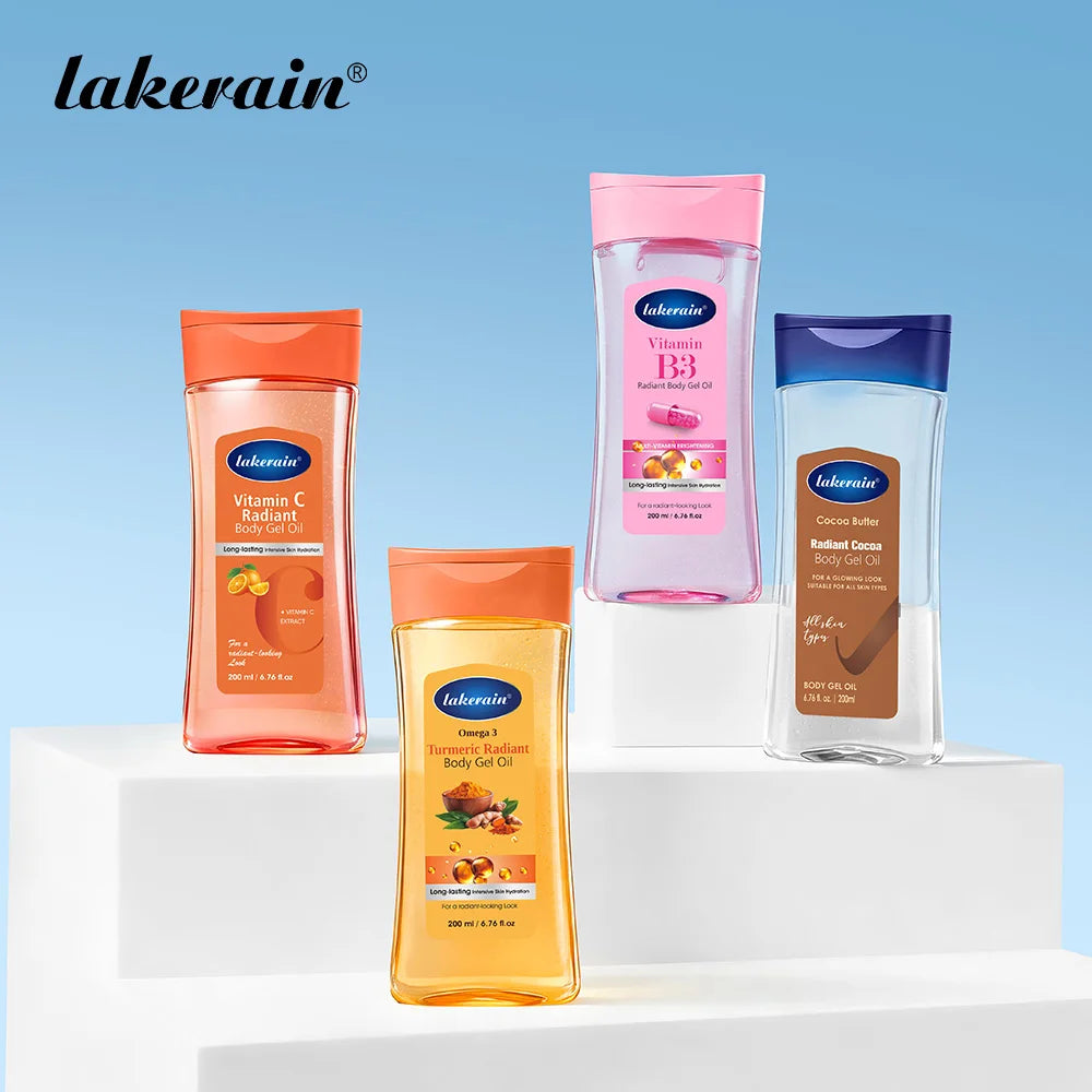 Turmeric Cocoa Glow Body Gel Oil Moisturizing & Smoothing Body Skin Vitamin C Vitamin B3 Body Oil for Dry Skin Care Treatment