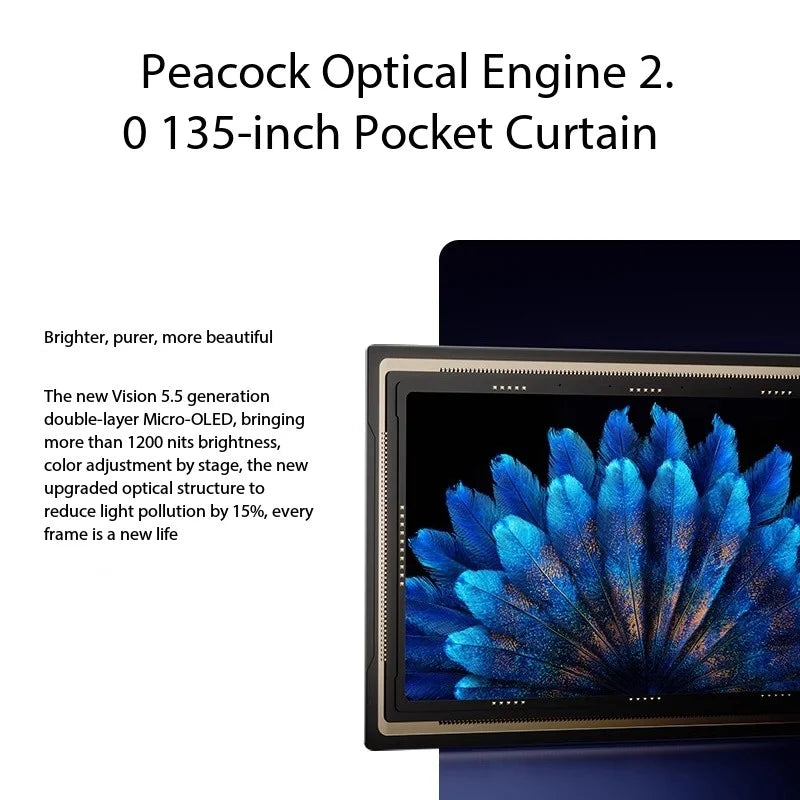AR Glasses 135-Inch Private Cinema Display for Immersive Mobile Gaming Tidesmit