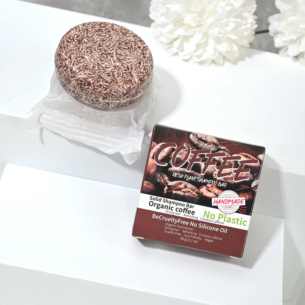 J+60g Coffee Solid Shampoo Moisturizing Cleaning Decontamination Oil Control Dandruff Removing Hair Care Soap